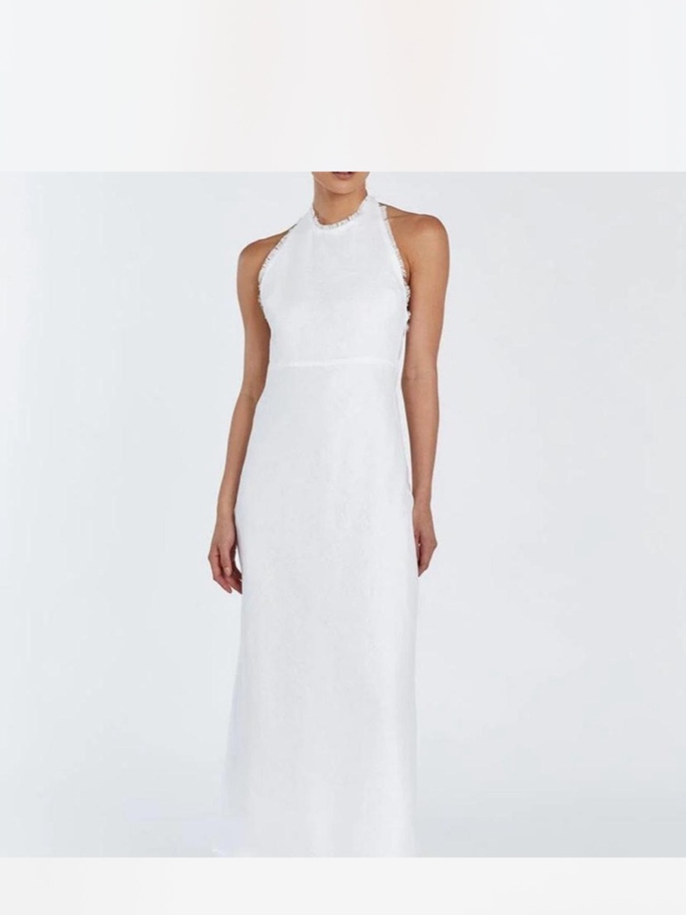 NWT DISSH White Halter Midi Dress
